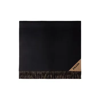 PRADA Cashmere Knit Scarves Women's Black