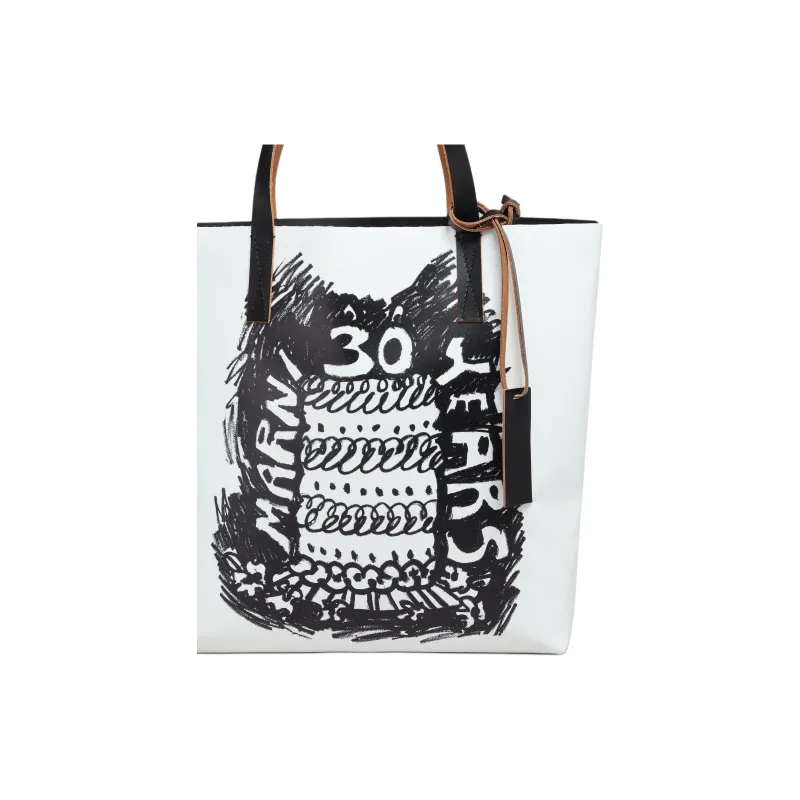 MARNI 30th Anniversary Print Two Toned Tribeca Tote Bag-3