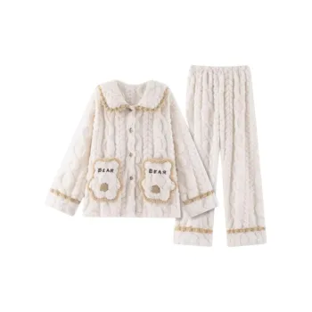 METE WHALE MT Pajama Set Women's Milk White