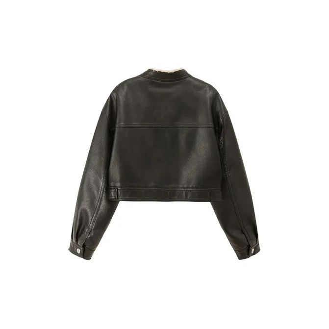 CHUU Cropped Coat Women's Black-1