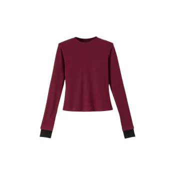 Late White T Shirt Women's Deep Red