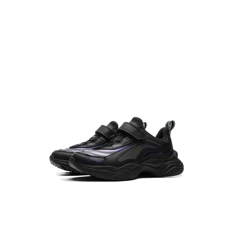 LINING YOUNG Sports Life Collection Cushioning Rebound Low Top Casual Shoes Black Kids'-2