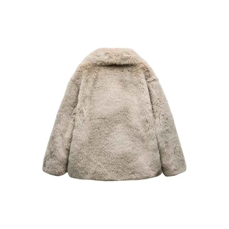ZARA ZW Series Coats Women's Dark Taupe-1
