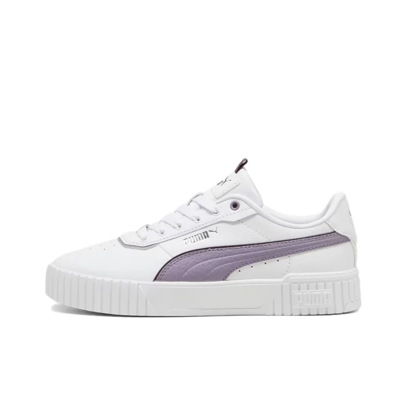 PUMA Carina 2.0 Anti Slip Wear Resistant Low Top Casual Shoes Women's White Purple-0