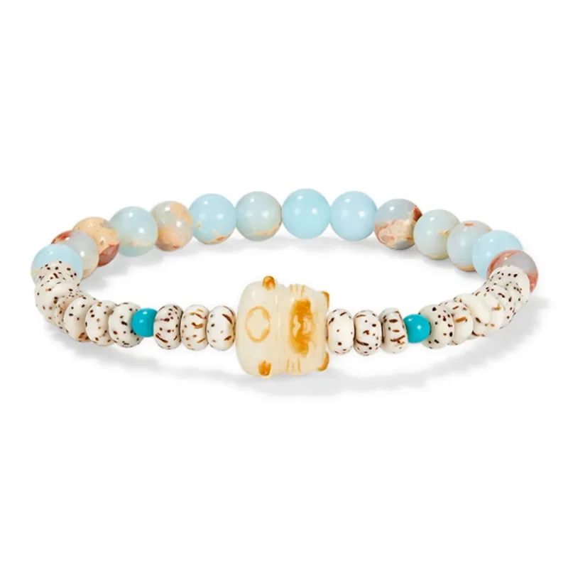 JINGCHENGGOU Star Moon Bodhi Seeds Bracelets Unisex-0
