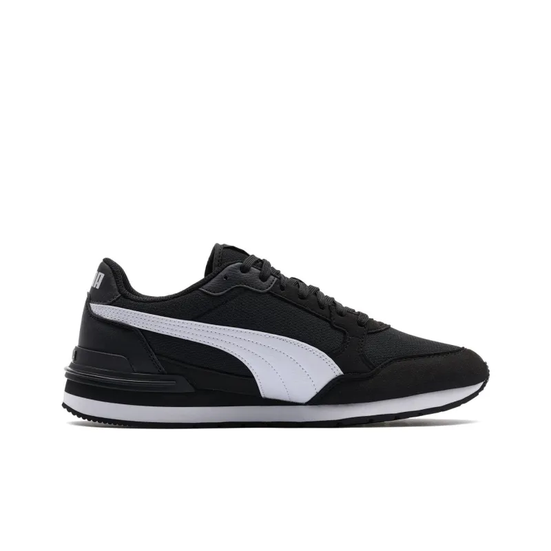 PUMA ST Runner V4 Cushioned Slip Resistant Low Top Casual Shoes Unisex Black White-1