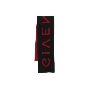 Givenchy Logo Fringe Football Scarf