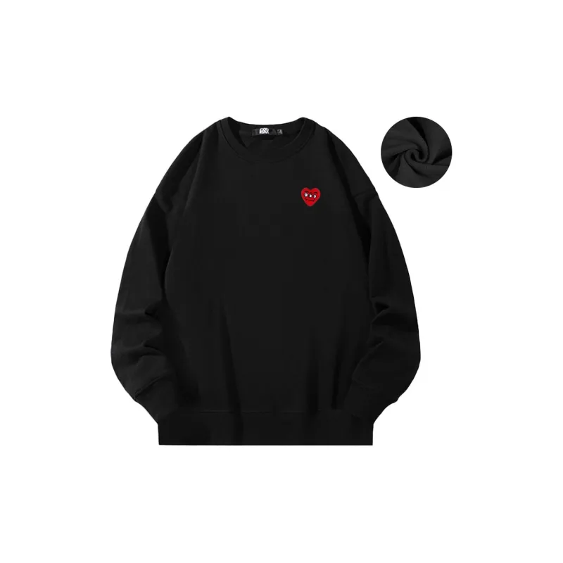 GXXX Heart Long Sleeved Crew Neck Sweatshirt Unisex-26