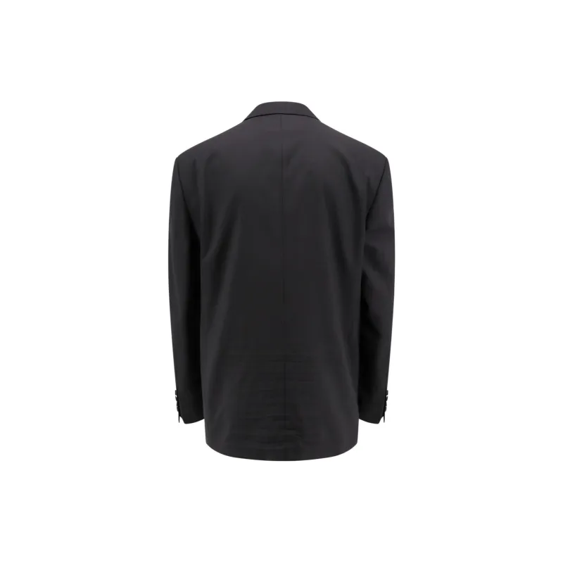 Balenciaga Logo Patch Single Breasted Blazer-1