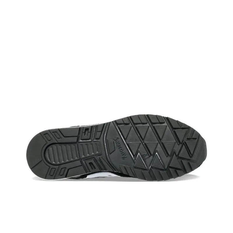 Saucony Shadow 5000 Anti Slip Wear Resistant Low Top Running Shoes Men's Black White Gray-3