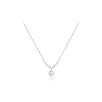 WANLIACC S999 Fine Silver Sparkling Galaxy Necklace Women's