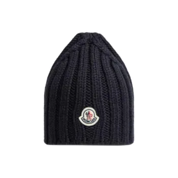 Moncler Logo Patch Knit Beanie