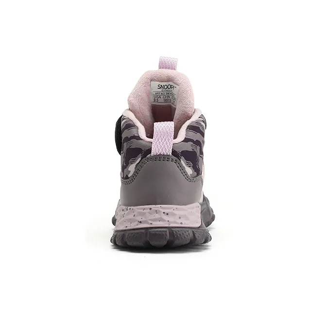 SNOOPY Slip-Resistant Anti-Kick Cushioning Warm Children's Basketball Shoes Flower Color/purple Kids'-2