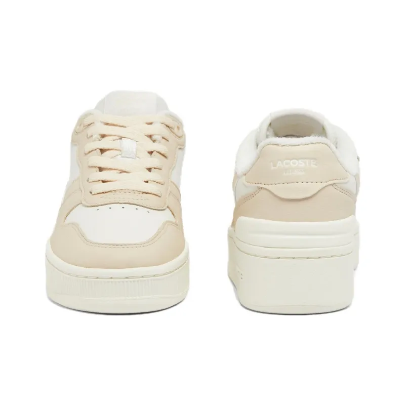 LACOSTE T Clip Slip Resistant Low Top Skateboard Shoes Women's White Beige-3