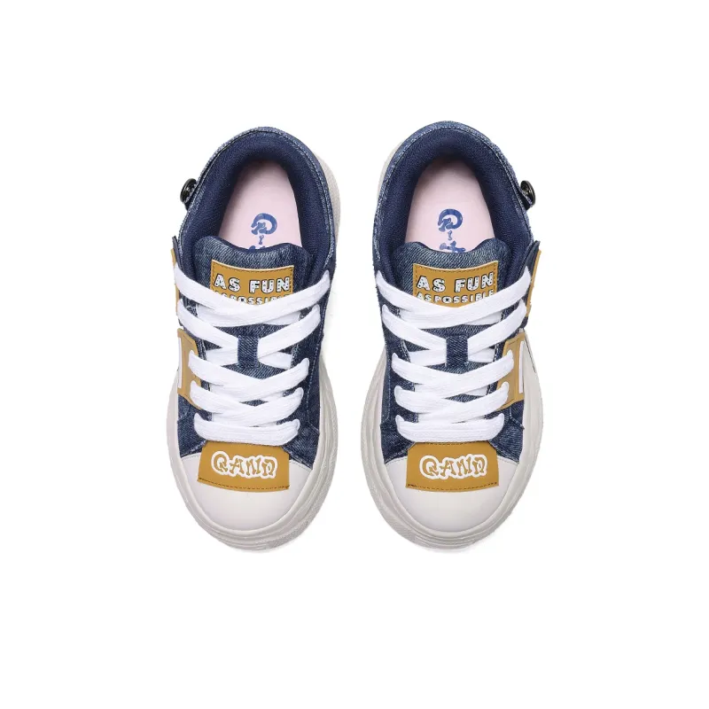 Q AND Cushioning Coverage Height Increasing Abrasion Resistant Low Top Skateboard Shoes Unisex-19