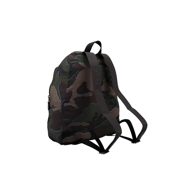COACH Packable Nylon Backpack Large Size Men's Army Green-2