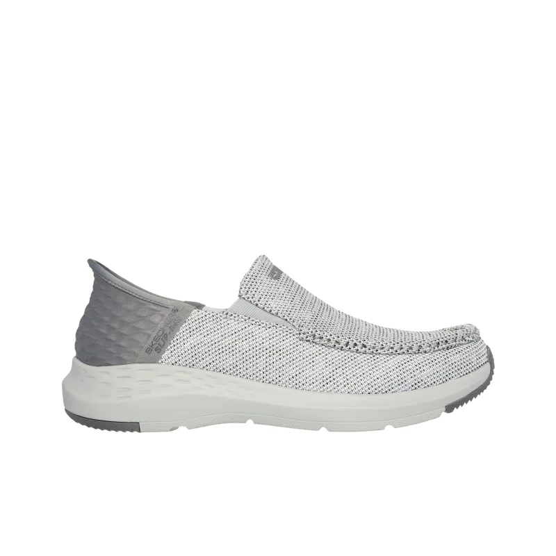 Skechers Slip Ins Anti Slip Wear Resistant Low Top Casual Shoes Men's Light Gray-1