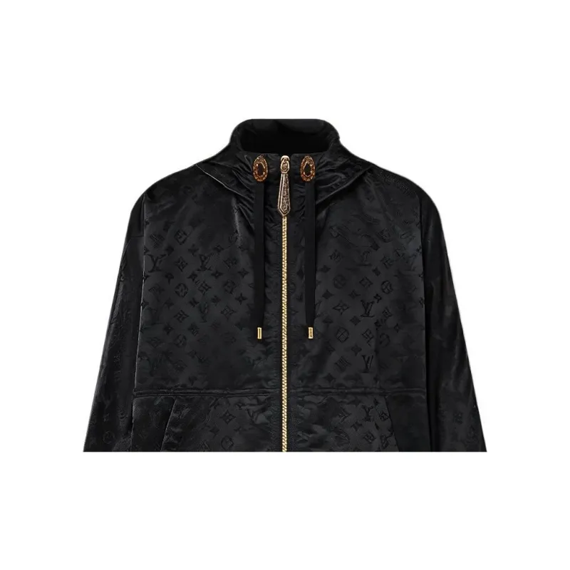 LOUIS VUITTON Shiny Monogram Short Parka-4