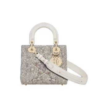 DIOR Lady DiorMy ABCDior Calfskin Shoulder Bag Crossbody Bag Handbag Small Size Women's Latte