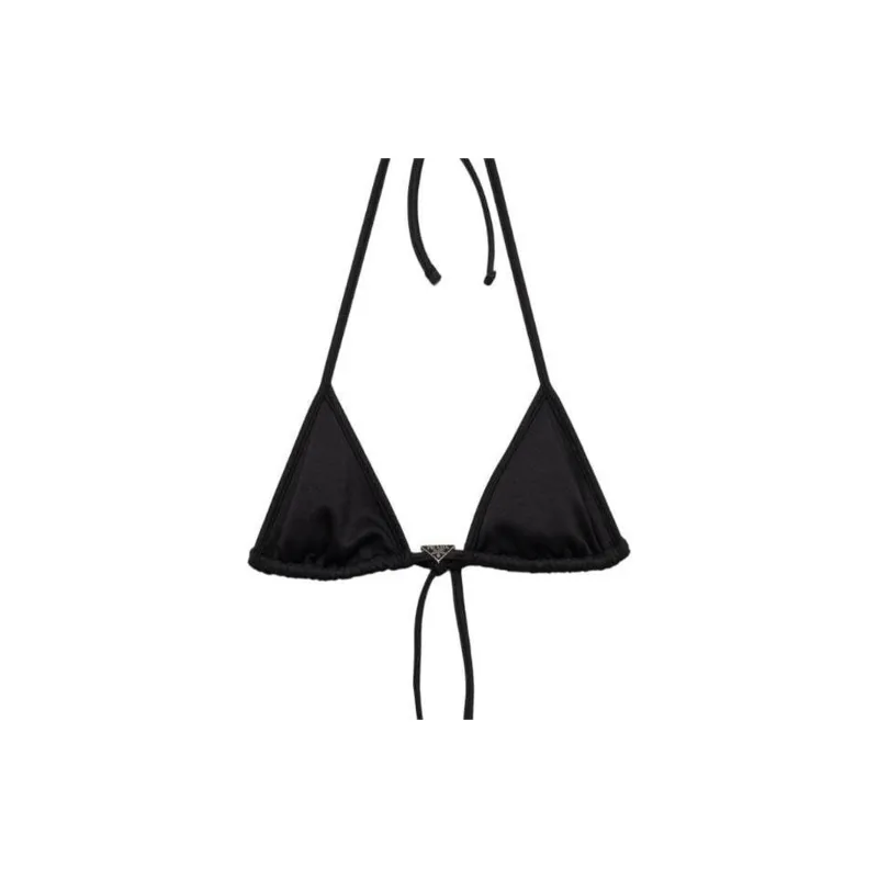 PRADA Triangle cup Halterneck Bikini Top-2