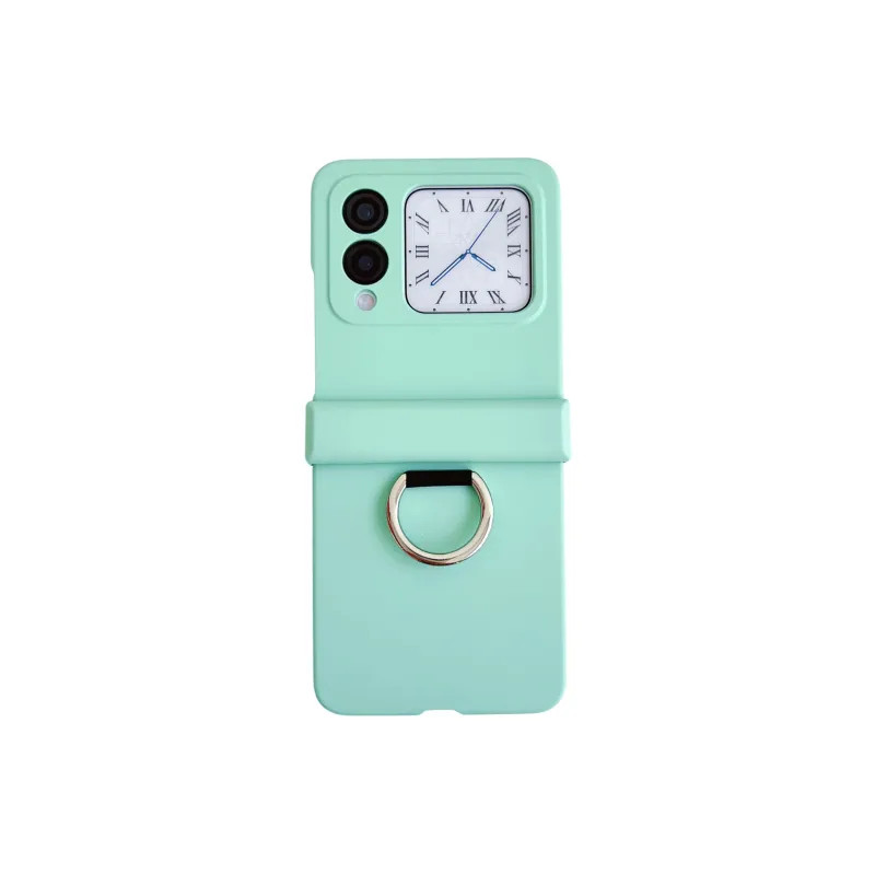 ZHUOJI PC Material New Skin Feel Portable Ring Phone Case Compatible Huawei Novaflip-14