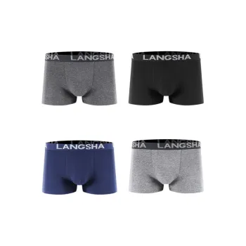 Lanza Underpants With Four Corners Shorts 4 Pack Men's Gray