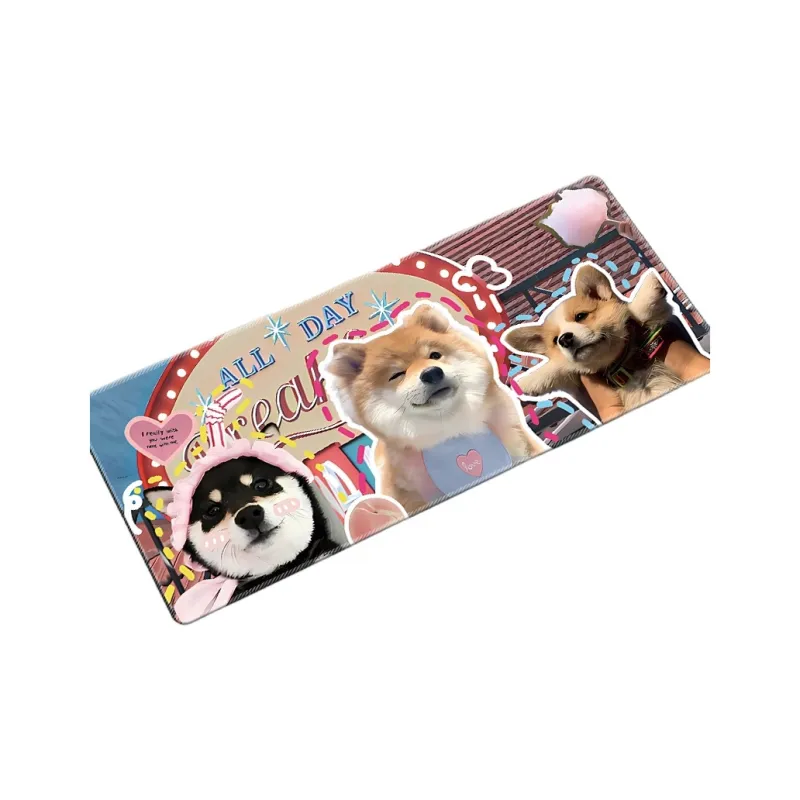 SHIBADU Rubber Cute Puppy Extra Large Office Desk Mat Cartoon Cat Book Desk Mat Computer Gaming Keyboard Pad Mouse Pads-9