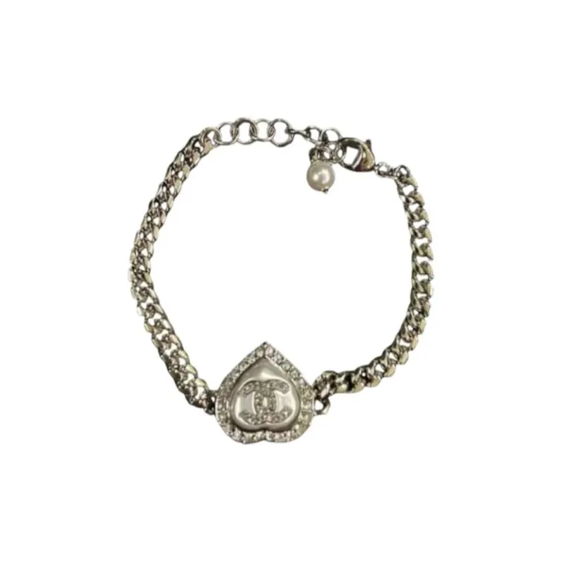 CHANEL Alloy Rhinestone Bracelets Women's Gold-0
