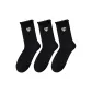 [3 Pack, Thickened Embroidery Thermal Socks]3 Pack Black