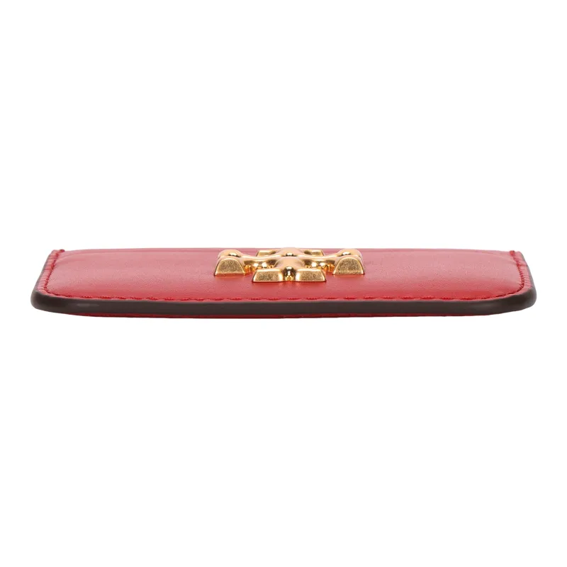 TORY BURCH Eleanor Leather Coin Purse Wallets Card Holders Women's Red-5