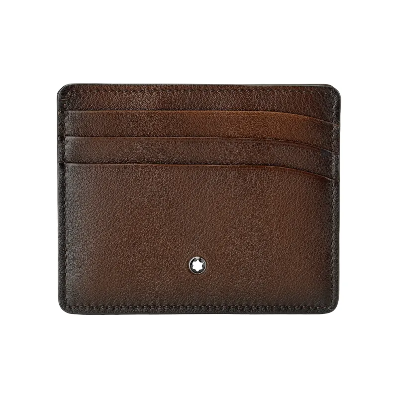 MONTBLANC Meisterstuck Leather Wallet Card Holder Card Holder Men's Brown-1