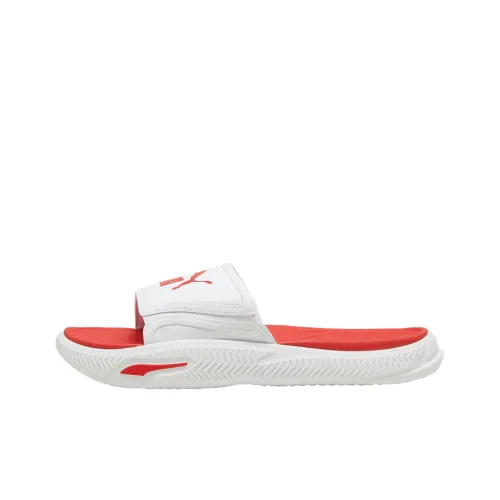 PUMA SoftridePro Slide 24 Slip-Resistant Abrasion-Resistant Slide Slippers Men's Red White