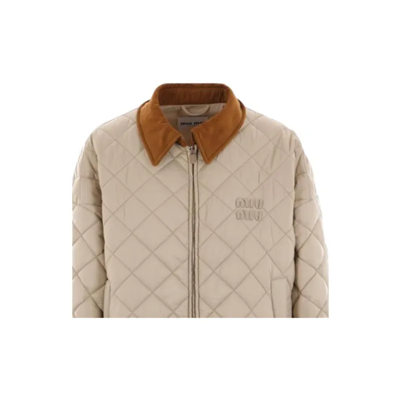 MIU MIU Zipped Quilted Jacket-5