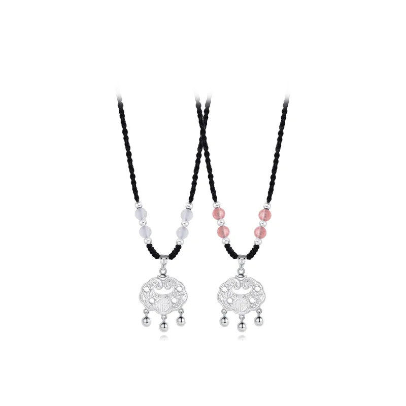 Muyan Alloy Peace Lock Necklace Unisex-0