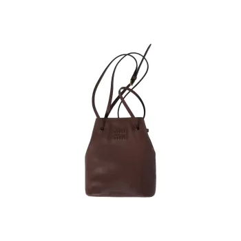 MIU MIU Leather Small Bucket Lucky Bag Shoulder Bag Crossbody Bag Mini Women's Briarwood