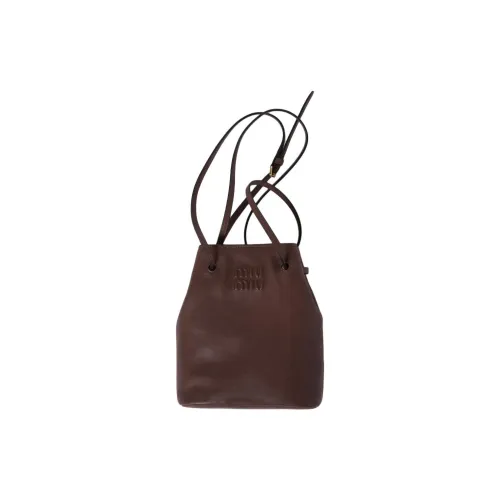 MIU MIU Leather Small Bucket Lucky Bag Shoulder Bag Crossbody Bag Mini Women's Briarwood
