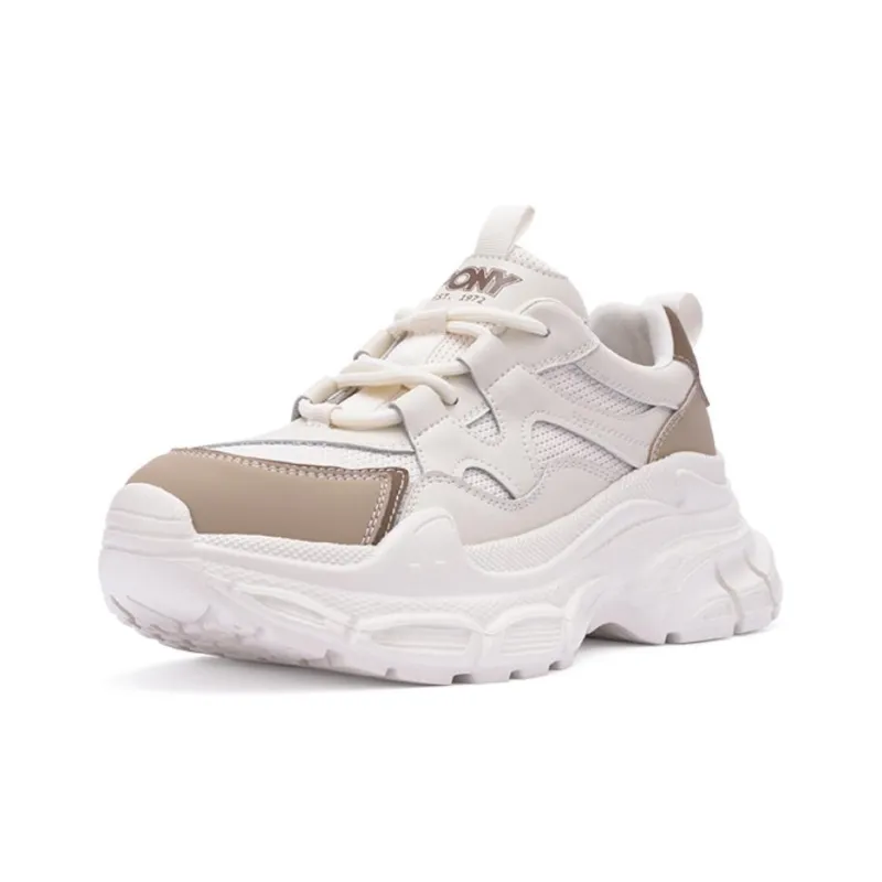 PONY Anti Slip Wear Resistant Low Top Chunky Sneakers Women's White-1