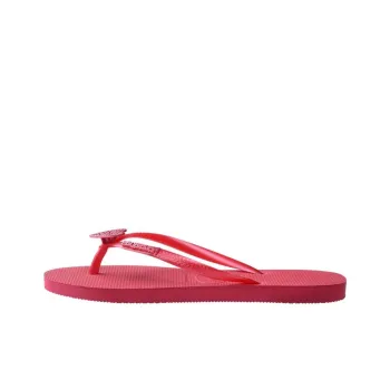 Havaianas Slim Crystal Charm Rubber Sole Slip-Resistant Flip Flops Women's Pink
