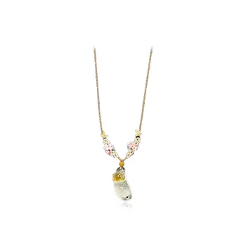 WANLIACC Fabric Plush Cat Necklace Women's