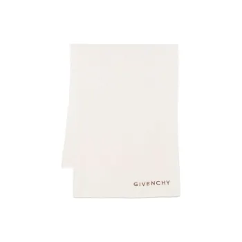 GIVENCHY Wool Knit Scarves Women's Beige/Brown