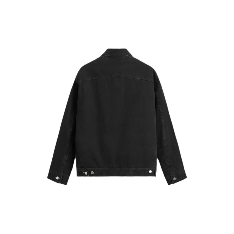 ZARA Denim Jackets Men Black-1