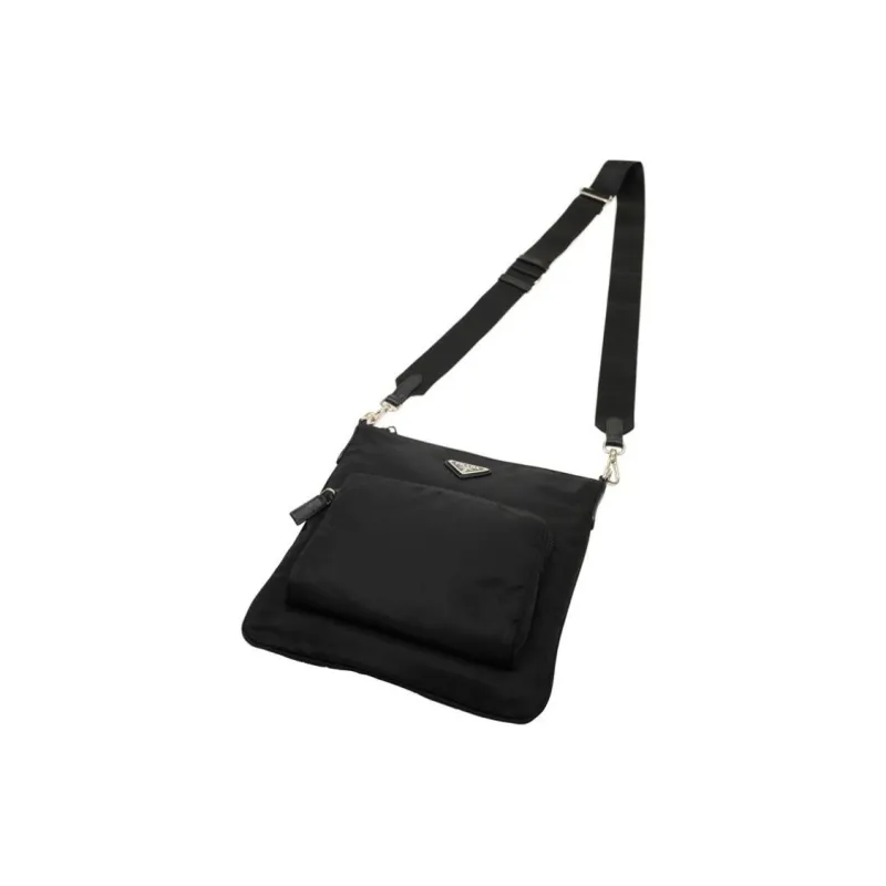PRADA Nylon Crossbody Bag, Shoulder Bag Women's Black-3
