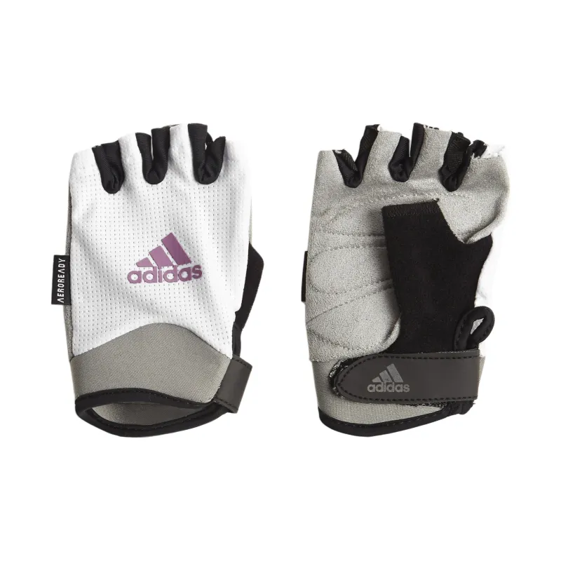 Adidas Polyester, Elastane, Polyamide, Suede Sports Gloves Unisex White-0