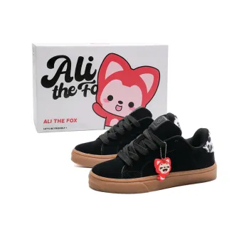 ALI THE FOX Low Top Skateboard Shoes Unisex Black Box Included