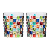 [Style A]Multicolor Woven Cup-Short Style 2 Pack