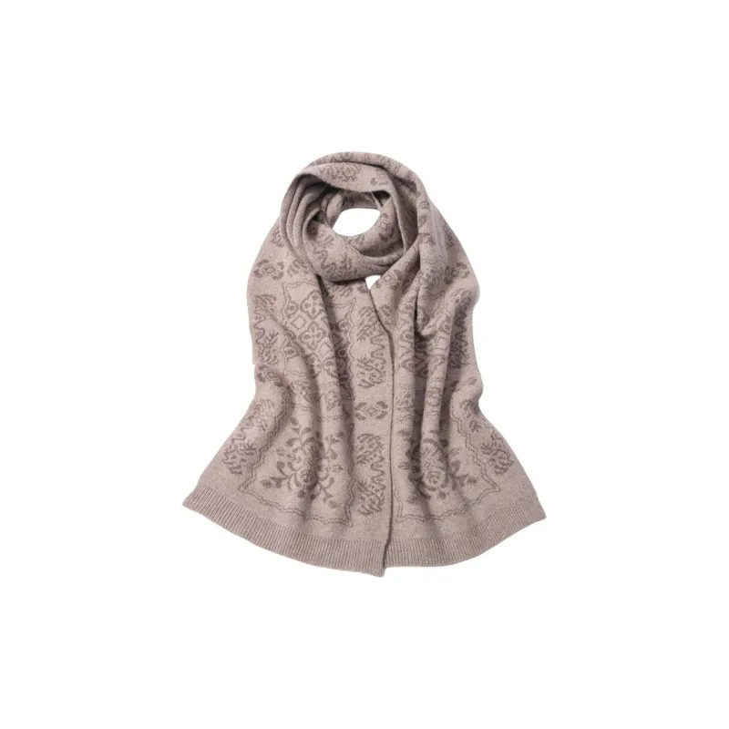 H YXIANG Wool Knit Scarves Women's-7