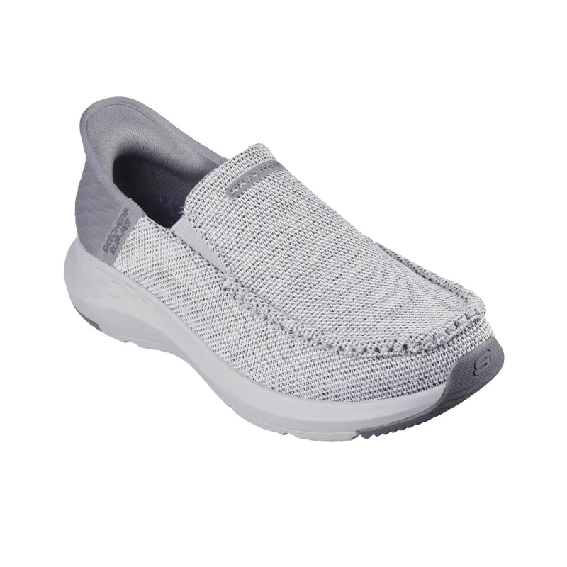 Skechers Slip Ins Anti Slip Wear Resistant Low Top Casual Shoes Men's Light Gray-2