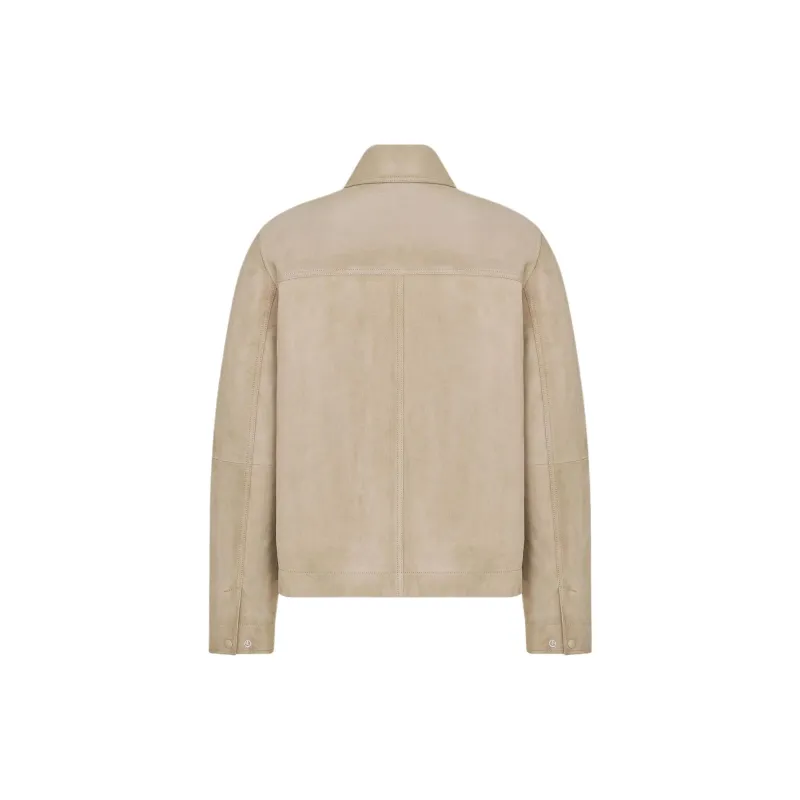 DIOR Leather Jacket Women's Beige-1
