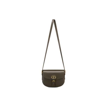 DIOR Bobby Grained Calfskin Crossbody Bag, Shoulder Bag Medium Size Women's Khaki