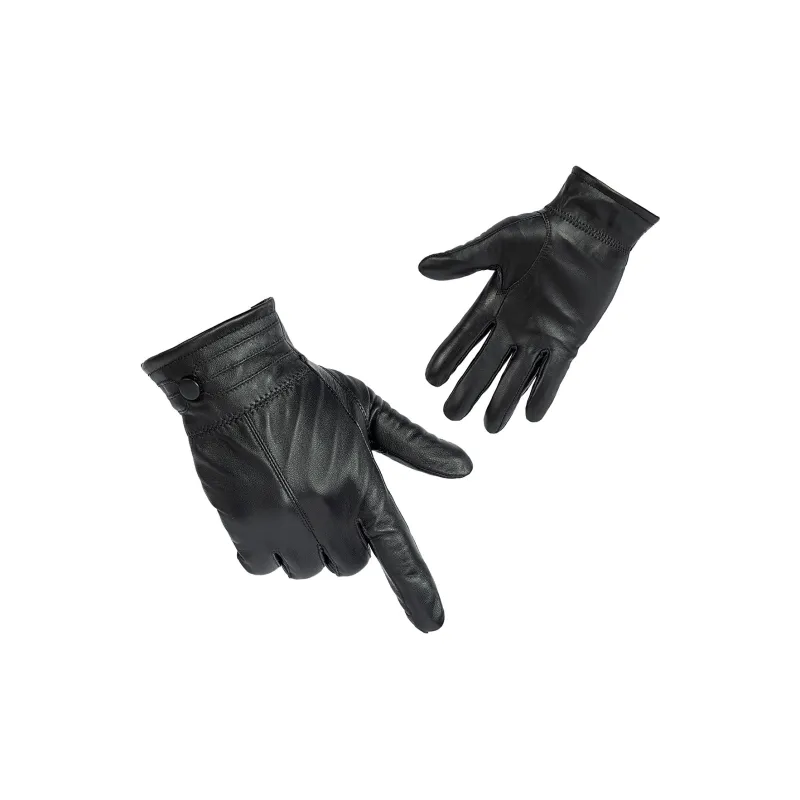 Shanghai Story Sheepskin Knit Gloves Men's Black Gift Box Set-58